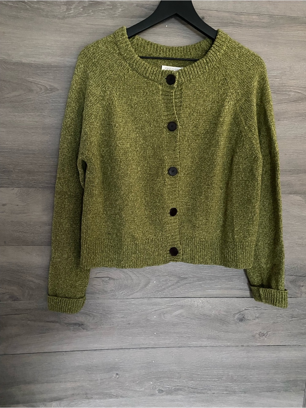 TOAST Wool Cotton Raglan Cardigan